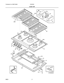 Part Location Diagram of 5304533645 Frigidaire GRATE