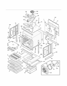 Body Diagram and Parts List for 79049503311  Kenmore Wall Oven