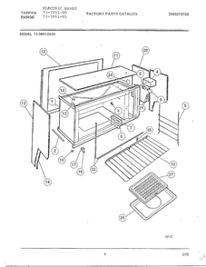 Electric Range Page 8 Diagram and Parts List for 73-3951-00  Tappan Range