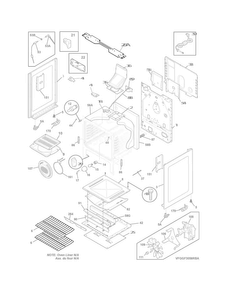 Body Diagram and Parts List for FGGF3058RFA  Frigidaire Range