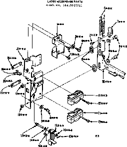 Latch Mechanism Parts Diagram and Parts List for 5649937711  Kenmore Microwave