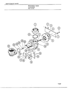 Dishwasher Page 10 Diagram and Parts List for 1037B  Frigidaire Dishwasher