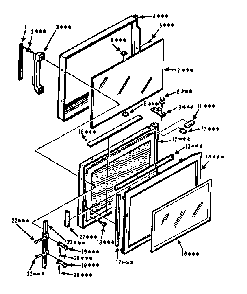 Door Parts Diagram and Parts List for 5648775380  Kenmore Microwave