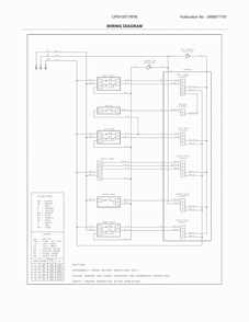 Wiring Diagram Diagram and Parts List for CPEH3077RFB  Frigidaire Range