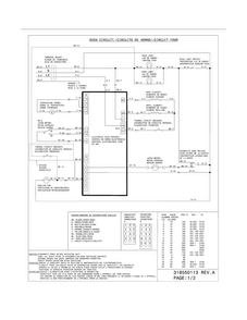 Wiring Diagram Diagram and Parts List for CFES3025LS4  Frigidaire Range