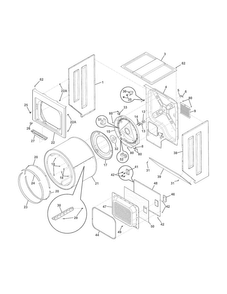 Upcab/drm/htr Diagram and Parts List for CFLE1011MW0  Frigidaire Washer Dryer Combo