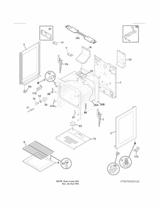 Body Diagram and Parts List for 79073232312  Kenmore Range