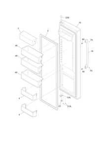 Refrigerator Door Diagram and Parts List for EI26SS30JS4  Electrolux Refrigerator