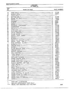 Freezer Page 4 Diagram and Parts List for 46567A-7  Frigidaire Freezer