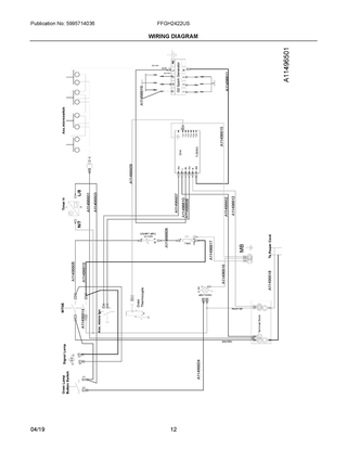 Wiring Diagram Diagram and Parts List for FFGH2422US  Frigidaire Range