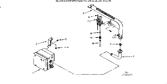 Gas burners Diagram and Parts List for 867736123  Frigidaire Furnace