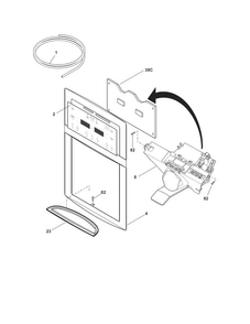 Ice & Water Dispenser Diagram and Parts List for FFSC2323LP8  Frigidaire Refrigerator