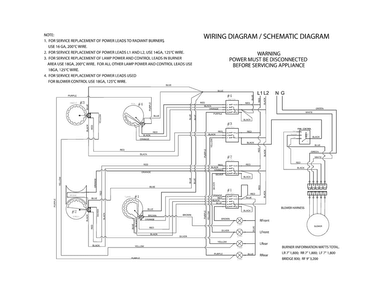 Wiring Diagram Diagram and Parts List for RC30DE60PB0  Uni Cooktop