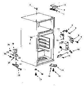 Cabinet Parts Diagram and Parts List for 5648680190  Kenmore Refrigerator