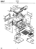 BODY Diagram and Parts List for FED355CCT1  Frigidaire Range
