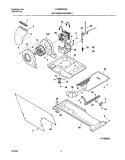 DRY MTR, BELT Diagram and Parts List for FLEB43RGS2  Frigidaire Washer Dryer Combo