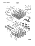 RACKS Diagram and Parts List for LEDB500FEE0  Frigidaire Dishwasher