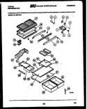 SHELVES AND SUPPORTS Diagram and Parts List for 95-1980-66-00  Tappan Refrigerator