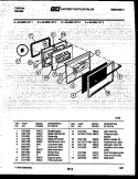 DOOR PARTS Diagram and Parts List for 30-4998-23-02  Tappan Range