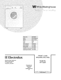 COVER Diagram and Parts List for WTF330HS1  Westinghouse Washer