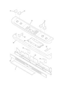 Backguard Diagram and Parts List for FGGS3065PFA  Frigidaire Range