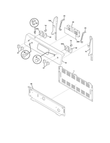 Backgaurd Diagram and Parts List for FFEF3015LWF  Frigidaire Range