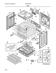 Part Location Diagram of 5304526279 Frigidaire HINGE