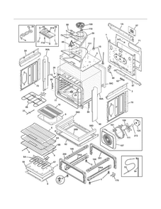 Body Diagram and Parts List for CGES3065PFB  Frigidaire Range