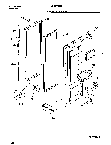 Refrigerator Door Diagram and Parts List for WRS20MQRCW0  Westinghouse Refrigerator