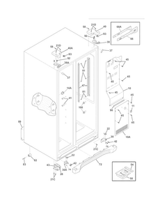 Cabinet Diagram and Parts List for FPHC2398LF4  Frigidaire Refrigerator