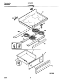TOP / DRAWER Diagram and Parts List for MEF326WFSA  Frigidaire Range