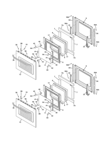 Doors Diagram and Parts List for FFET2725PSA  Frigidaire Wall Oven