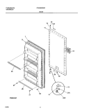 DOOR Diagram and Parts List for FFU21K2CW1  Frigidaire Freezer