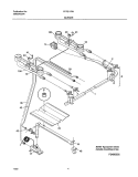 BURNER Diagram and Parts List for FPF311PHSA  Frigidaire Range