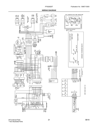 Wiring Diagram Diagram and Parts List for FFSS2625TP2  Frigidaire Refrigerator