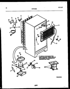 08 - System And Automatic Defrost Parts Diagram and Parts List for GTN GTL142BK2 Frigidaire Refrigerator