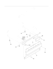 Frame Diagram and Parts List for FFBD2405KW1B  Frigidaire Dishwasher