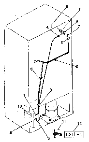 Ice maker installation Diagram and Parts List for 2538791290-1987  Kenmore Refrigerator