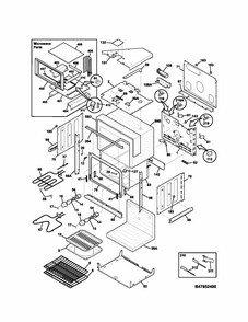 Oven Body Diagram and Parts List for 79047853400  Kenmore Microwave