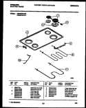 COOKTOP AND BROILER PARTS Diagram and Parts List for FES300WAW1  Frigidaire Range