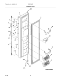 FREEZER DOOR Diagram and Parts List for GHSC39EEPW0  Frigidaire Refrigerator