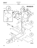 BURNER Diagram and Parts List for GGF354CHSD  Gibson Range