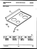 COOKTOP PARTS Diagram and Parts List for KF400GDD7  Frigidaire Range