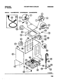 CABINET, TOP PANEL, BASE Diagram and Parts List for WA3900AWW3  Frigidaire Washer