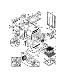 BODY Diagram and Parts List for FEF385CCTA  Frigidaire Range