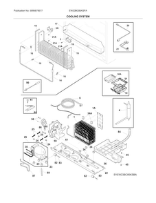 Cooling System Diagram and Parts List for EW23BC85KSFA  Electrolux Refrigerator