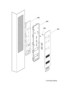 Controls Diagram and Parts List for FFHN2740PP2A  Frigidaire Refrigerator