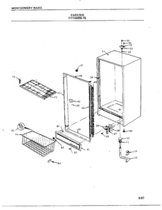 Freezer Page 5 Diagram and Parts List for 46856B-7  Frigidaire Freezer