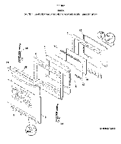 Door Diagram and Parts List for 79096182713  Kenmore Range