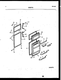 DOOR PARTS Diagram and Parts List for RT163LCD3  Frigidaire Refrigerator